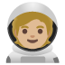 astronaut, medium-light skin tone